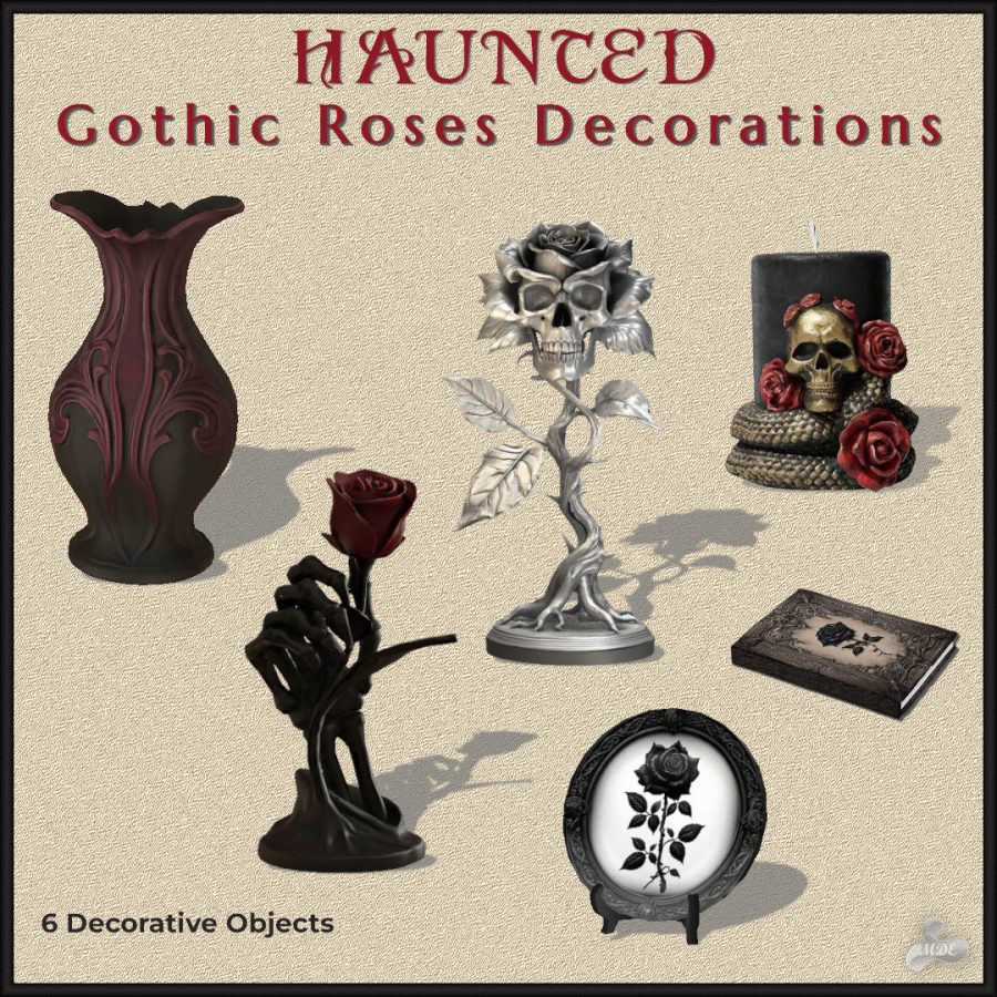 Haunted Series - Gothic Roses Decorations