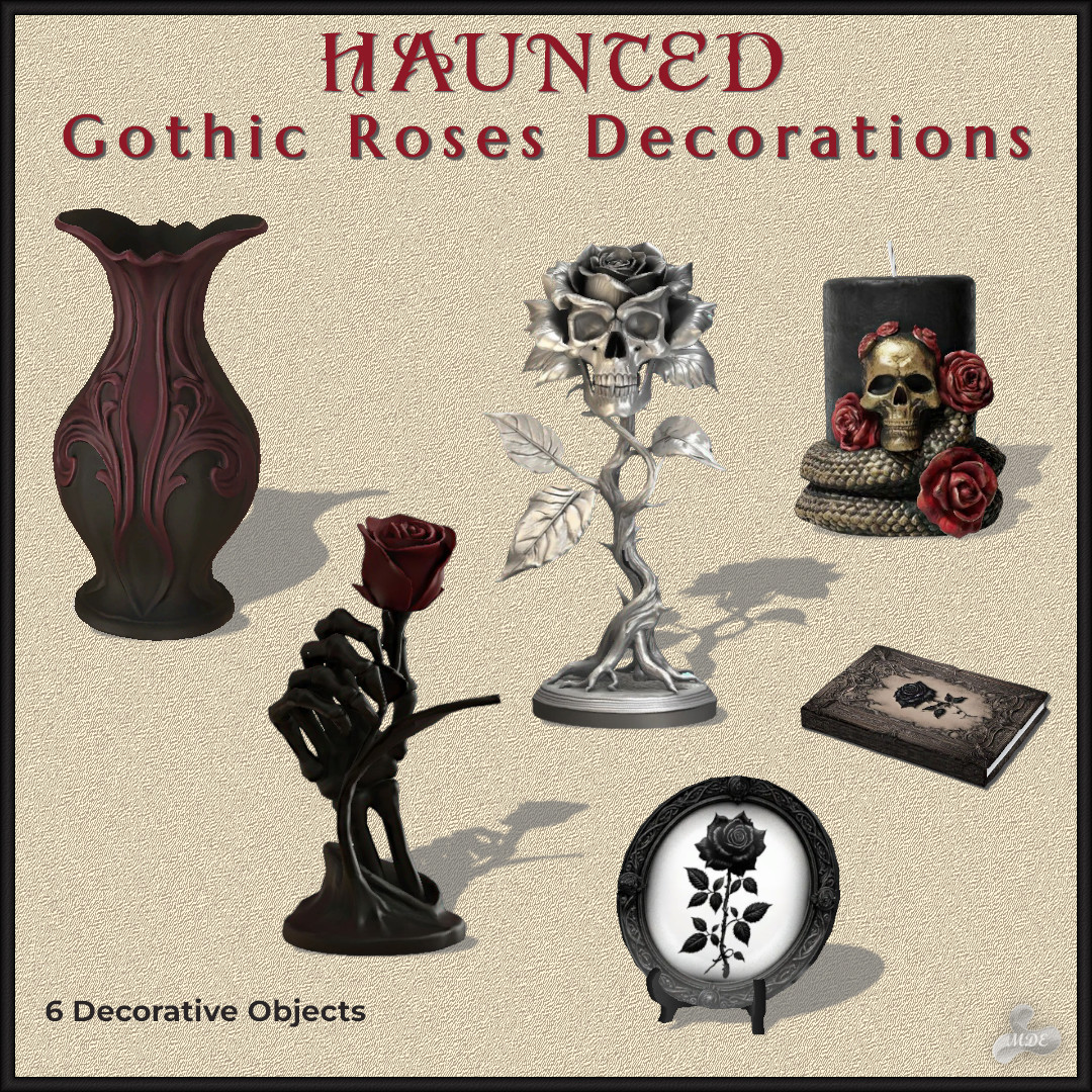 Haunted Series - Gothic Roses Decorations