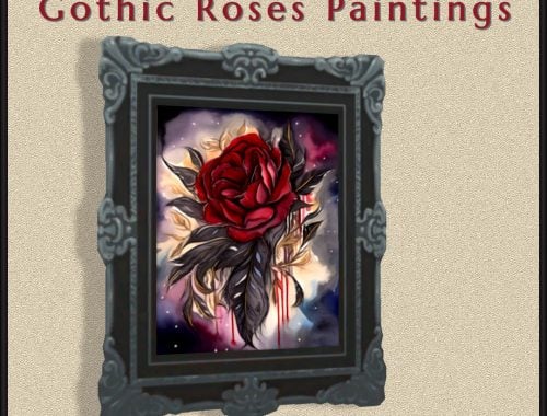 Haunted Series - Gothic Roses Paintings