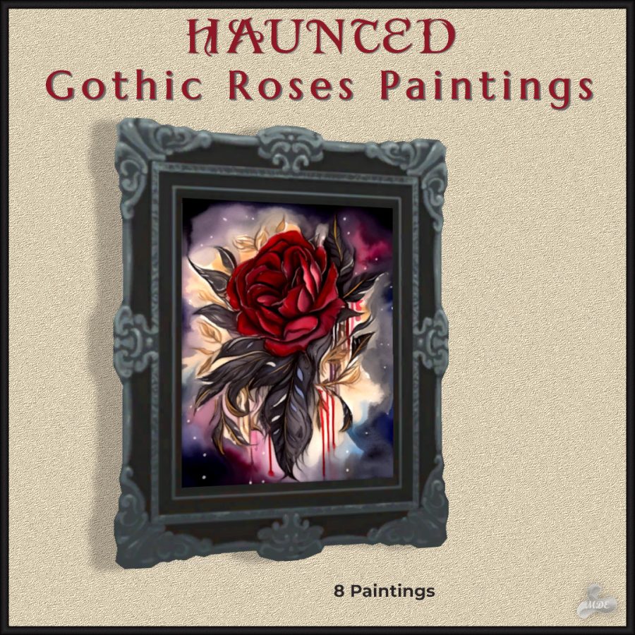 Haunted Series - Gothic Roses Paintings