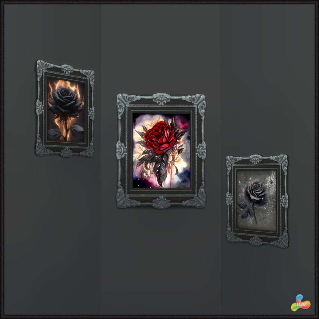 Haunted Series - Gothic Roses Paintings - Image 2