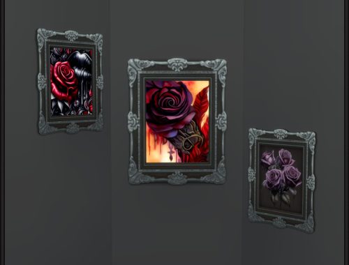 Haunted Series - Gothic Roses Paintings