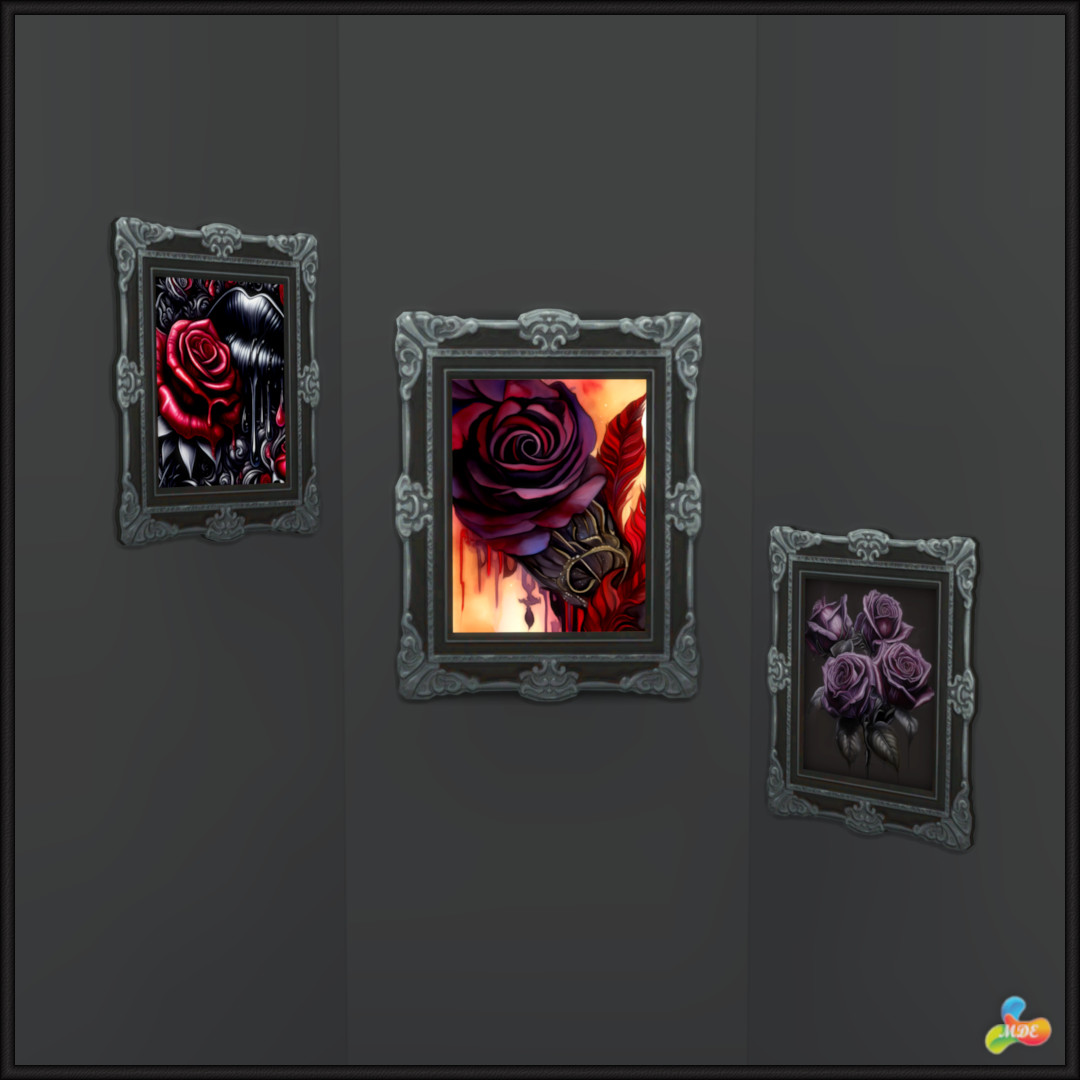 Haunted Series - Gothic Roses Paintings - Image 3