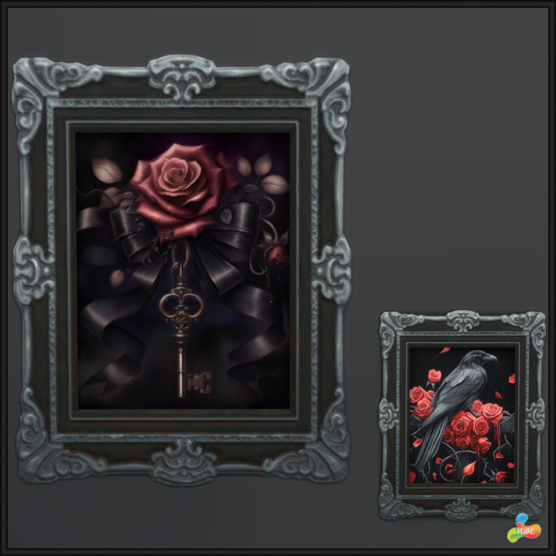 Haunted Series - Gothic Roses Paintings - Image 4