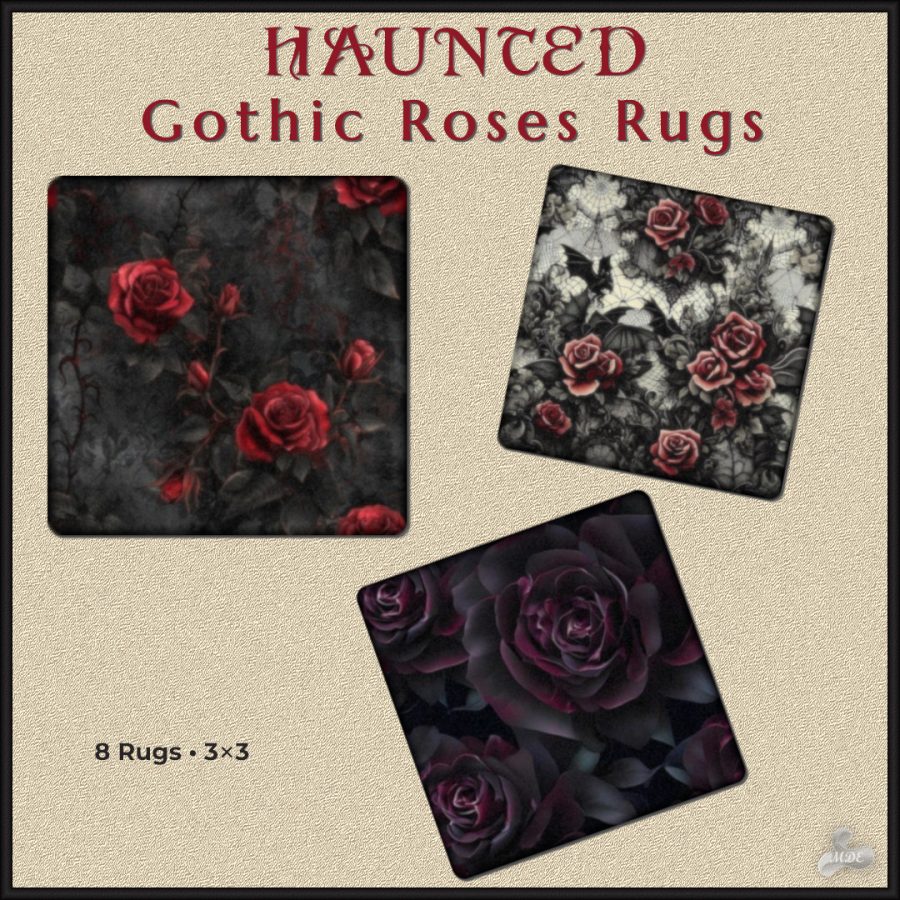 Haunted Series - Gothic Roses Rugs