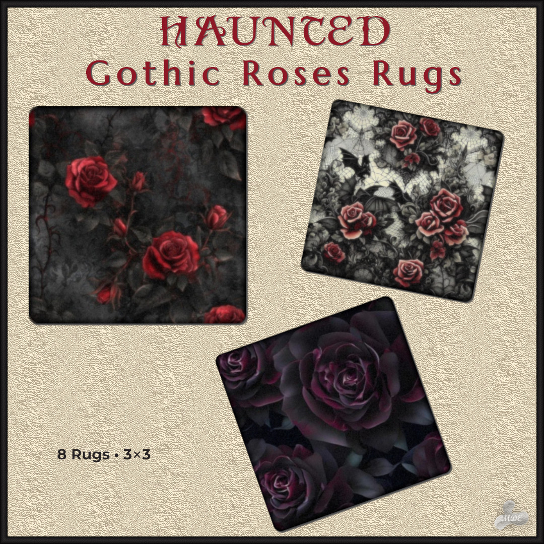 Haunted Series - Gothic Roses Rugs