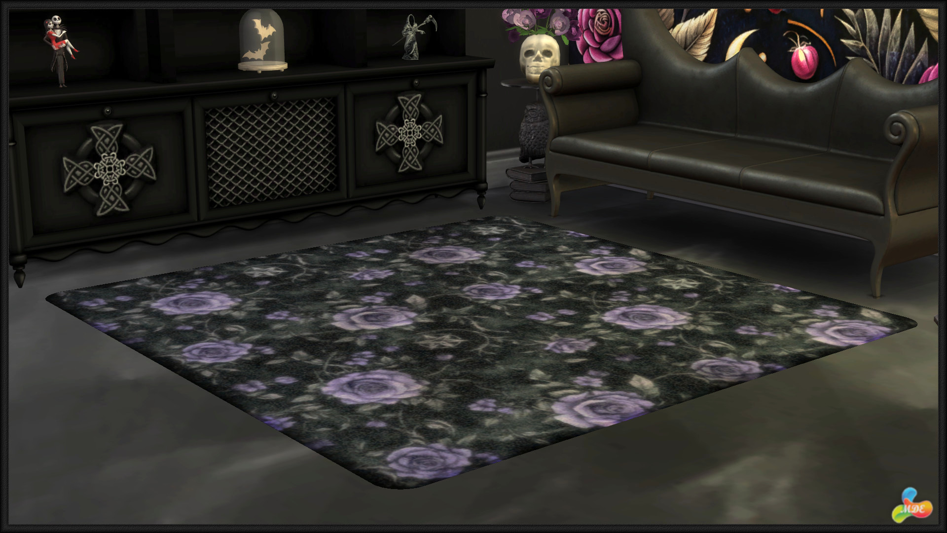 Haunted Series - Gothic Roses Rugs - Image 5