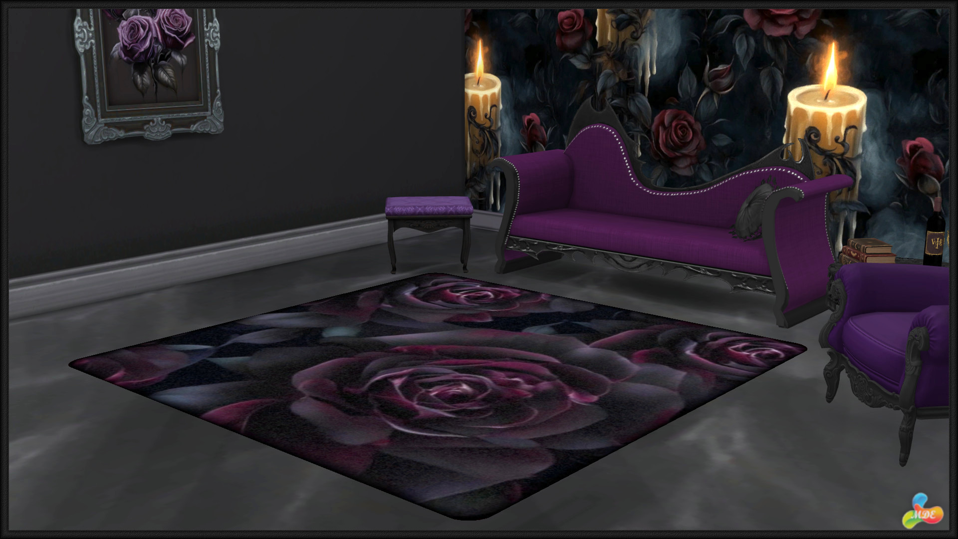 Haunted Series - Gothic Roses Rugs - Image 6