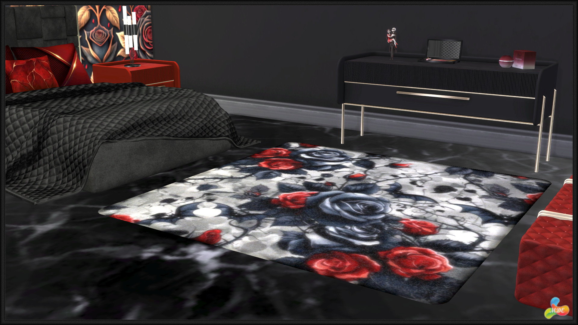 Haunted Series - Gothic Roses Rugs - Image 7