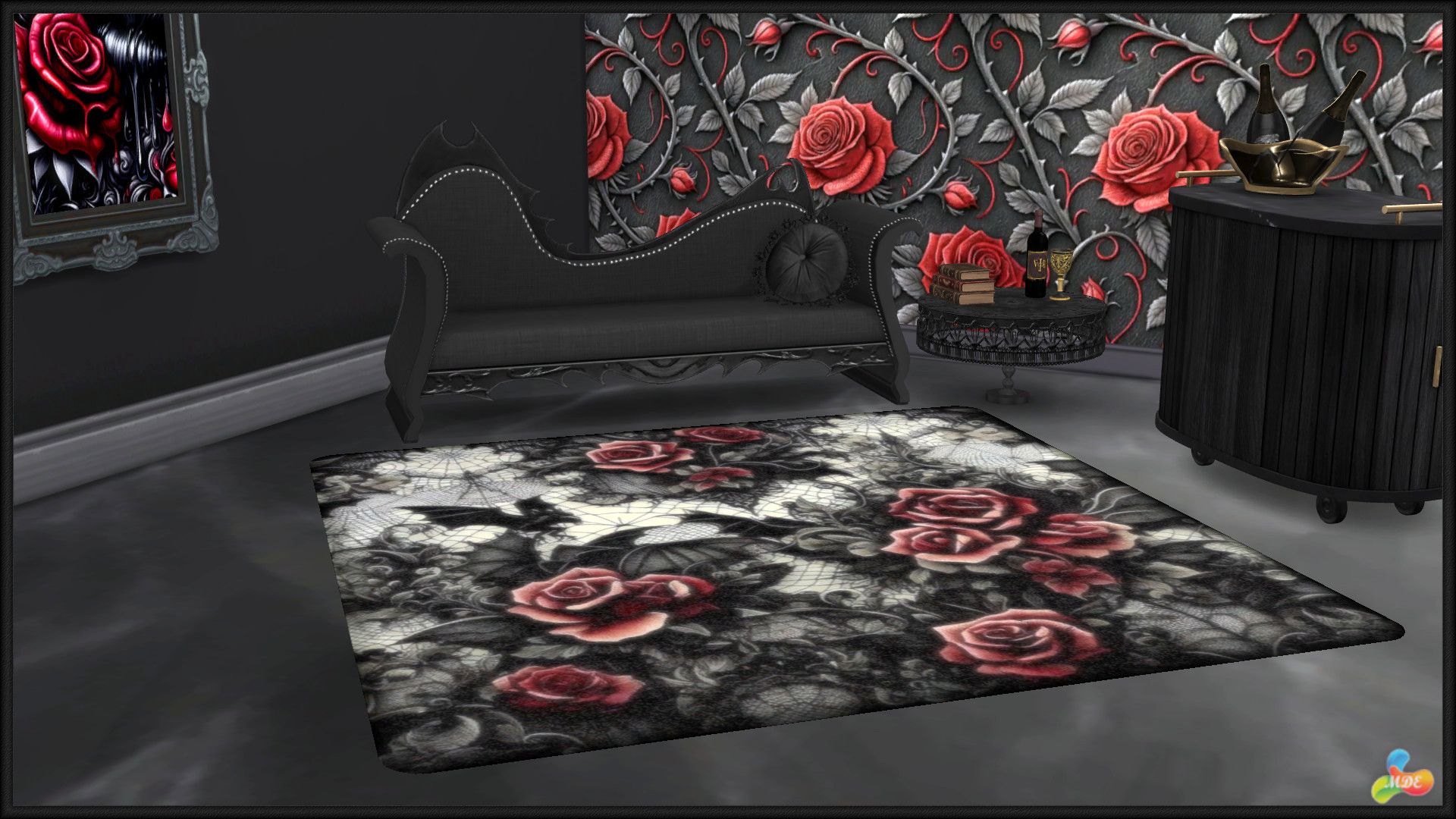 Haunted Series - Gothic Roses Rugs - Image 8