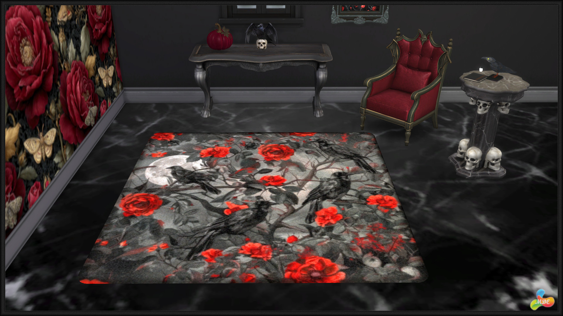 Haunted Series - Gothic Roses Rugs - Image 9