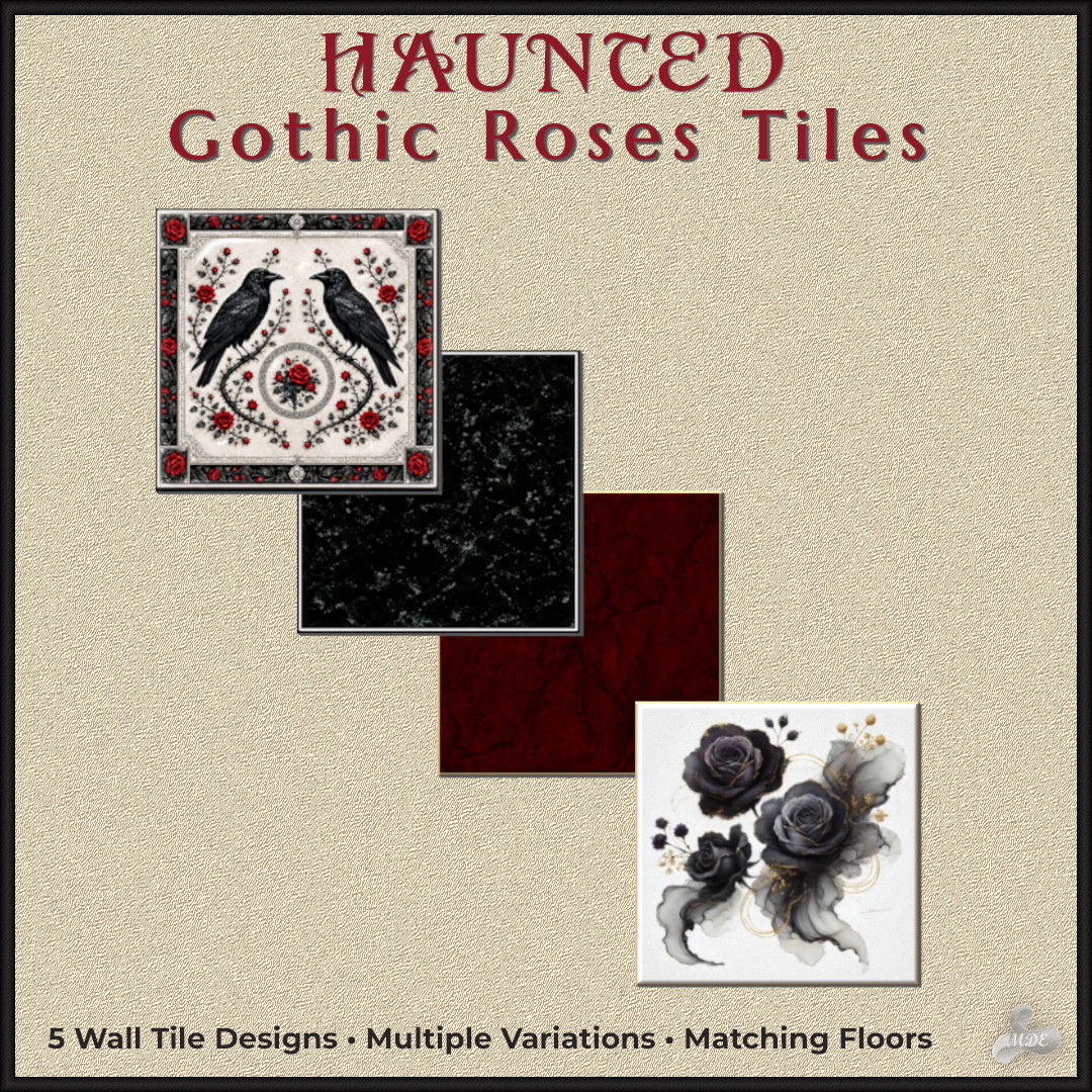 Haunted Series - Gothic Roses Tiles
