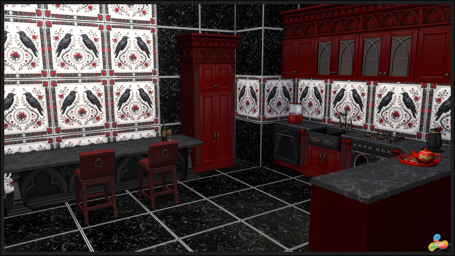 Haunted Series - Gothic Roses Tiles - Image 3