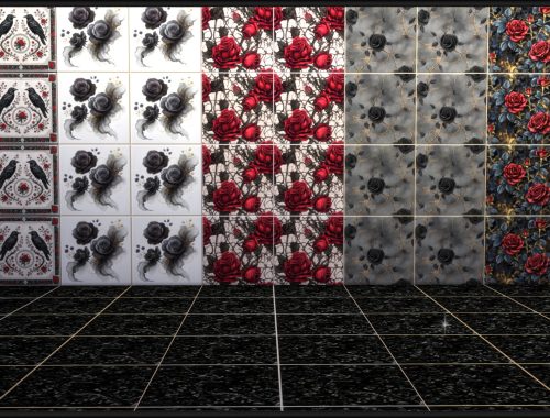 Haunted Series - Gothic Roses Tiles