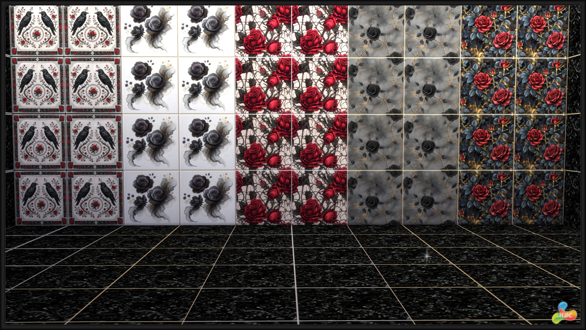 Haunted Series - Gothic Roses Tiles - Image 5