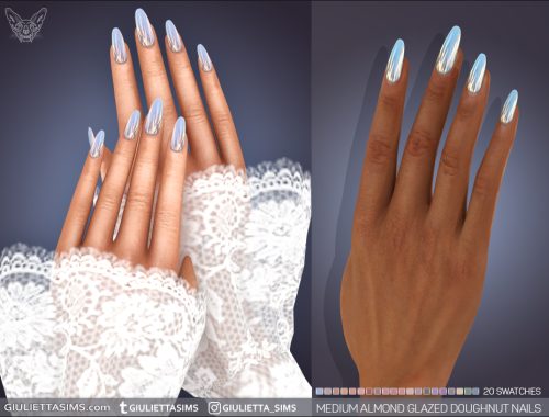 Medium Almond Glazed Donut Nails