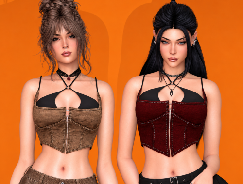 Clintdeep TS4 CC - Lina Corset Top