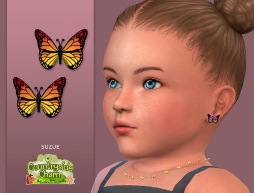 Countryside Butterfly Earrings Infant