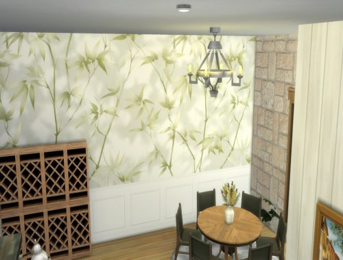 Countryside Charm - Leaf Shadow Mural