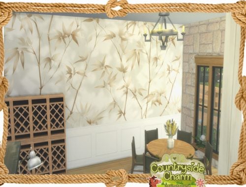 Countryside Charm - Leaf Shadow Mural