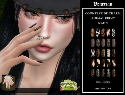 Countryside Charm Animal Print Nails