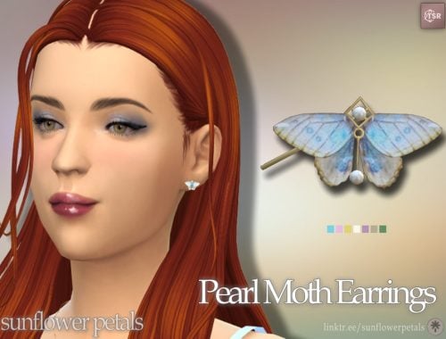 Pearl Moth Earrings