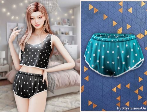 Polka Dot Silk Pajama Shorts