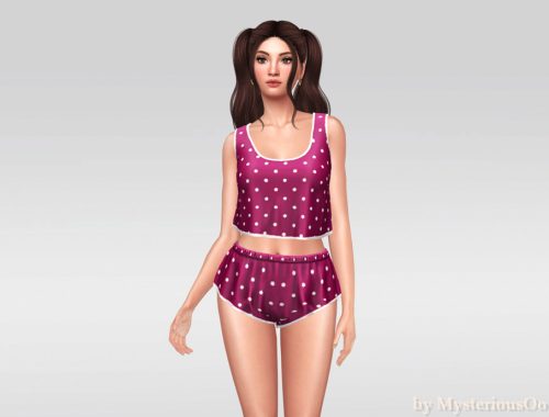 Polka Dot Silk Pajama Shorts