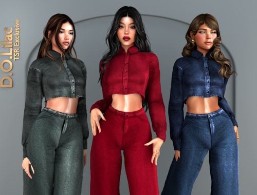 Denim Noir Set
