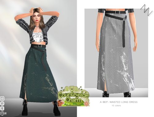 A Beit Waisted Long Dress