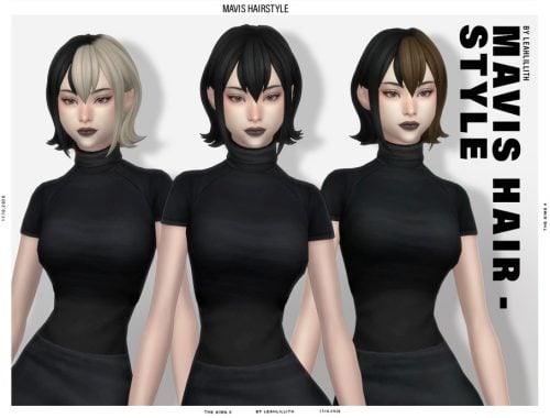 Mavis Bob With Pointy Bangs Hairstyle