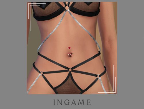 Gold Vampire Lips Belly Ring