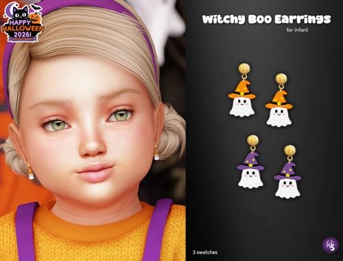 Witchy Boo Earrings For Infant