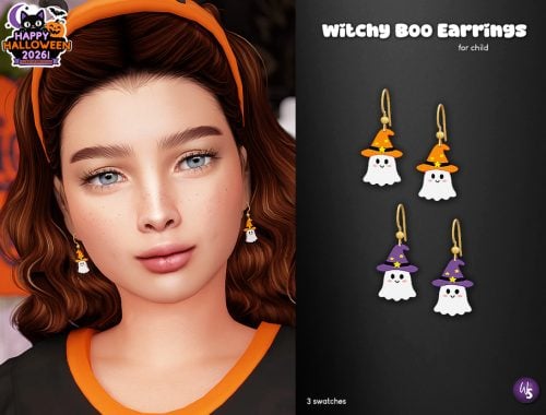 Witchy Boo Earrings For Child